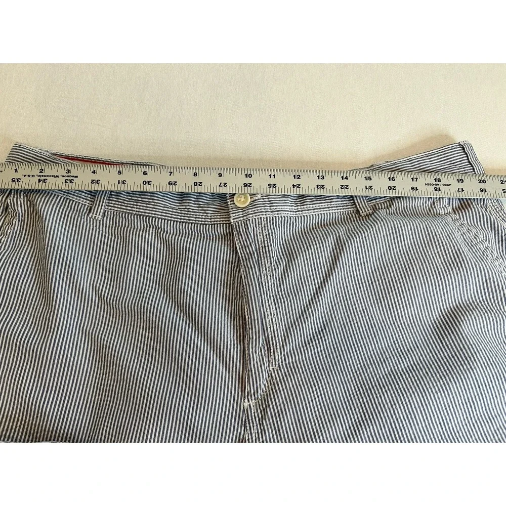 Izod Men's Size 40 Chino Shorts,‎ Blue & White Stripes, Lightweight, Comfortable
